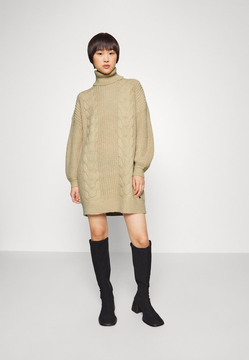 Noisy May Petite NMLAURA ROLL NECK DRESS Jumper dress irish cream