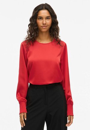 MIT LANGEN ÄRMELN VIELLETTE RUNDHALS - Bluza - mars red