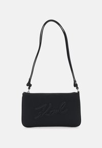 KARL LAGERFELD SKUARE SHOULDER POUCH GRAINY - Pochette - black