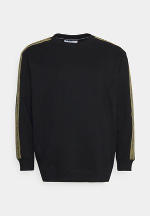 CONTRAST TAPE CREW NECK - Felpa - black
