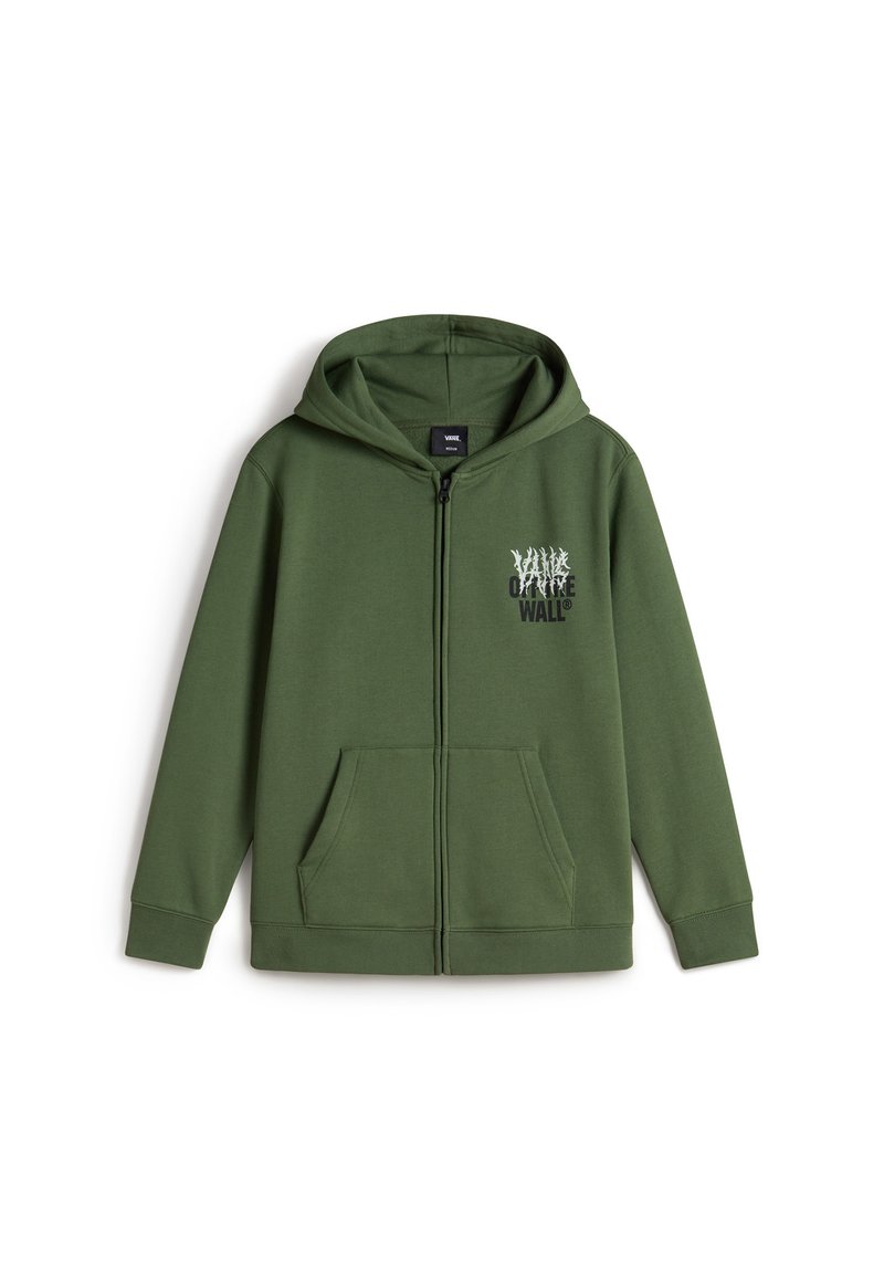 Vans WALL - Sudadera con cremallera - dark olive