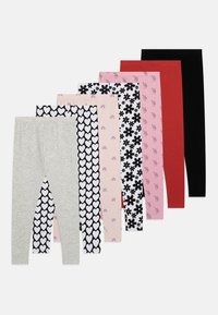 Friboo - UNISEX 7 PACK - Legingi — bikses - black/red/light pink Miniatūras attēls 1