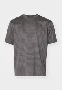 Print T-shirt -  brown