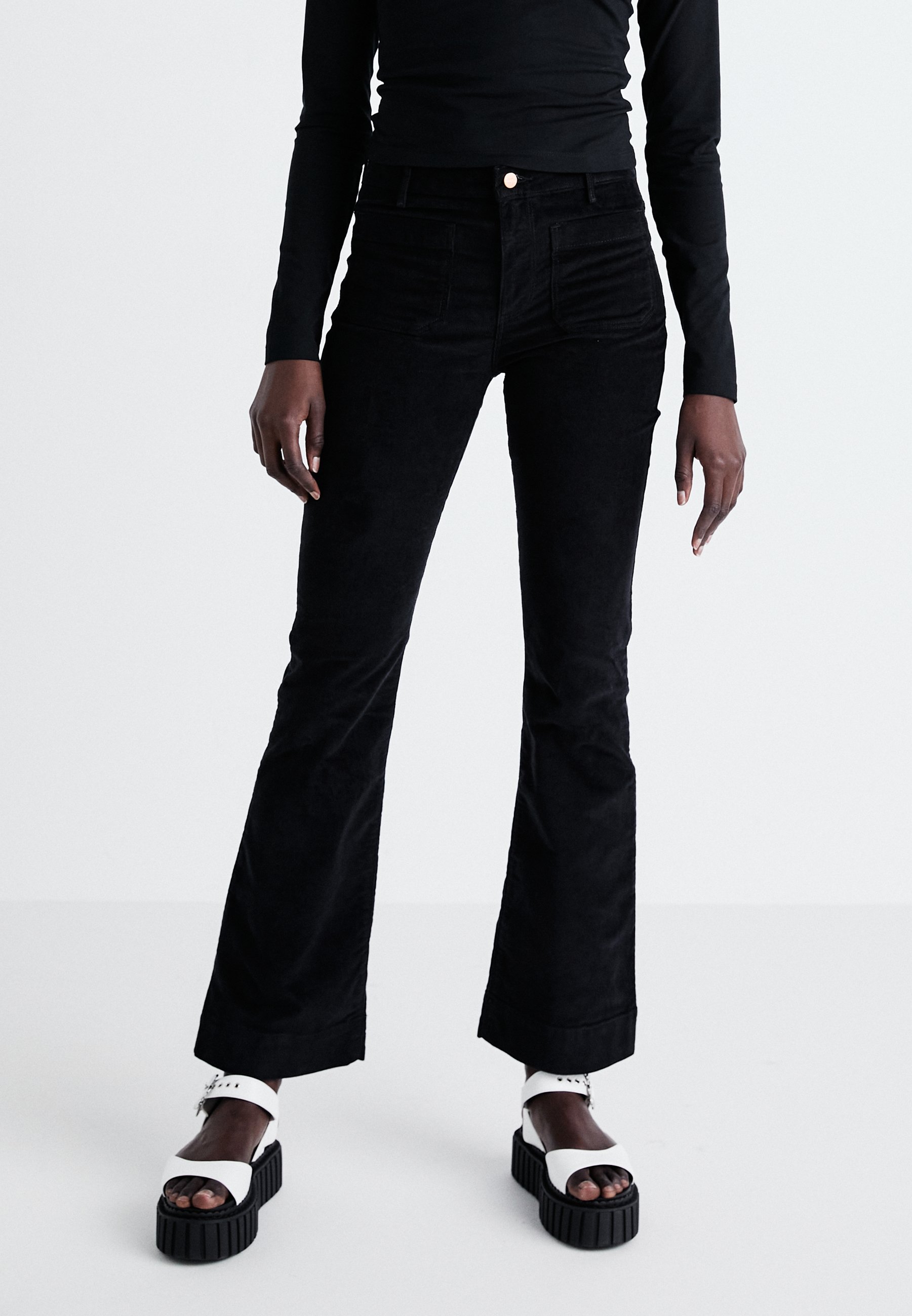 Vaquero Flare Pantalon Vaquero Negro Campana Wrangler FLARE