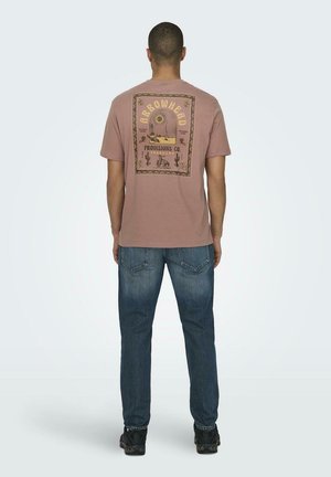 Only & Sons, 2ER-SET RUNDHALS KURZARM - T-Shirt print - rot