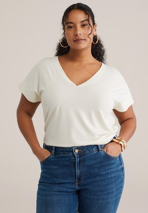 CURVE - Tricou basic - beige