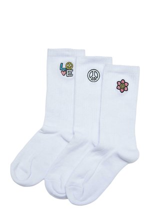 UNISEX PEACE ICON 3-PACK - Sokker - white