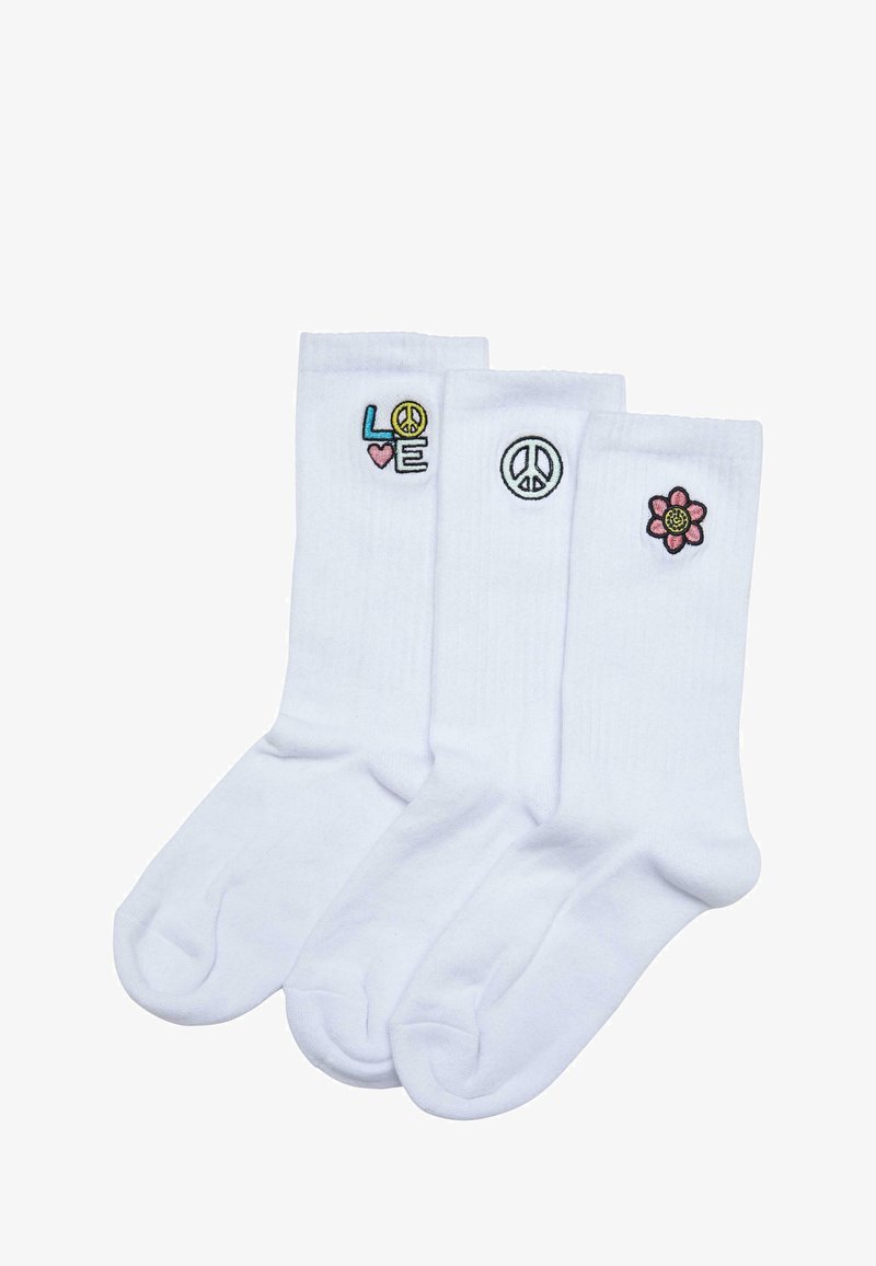 Urban Classics UNISEX PEACE ICON 3-PACK - Zoknik - white