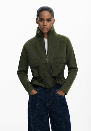 ZIPPER  WITH POCKETS - Cardigan - green