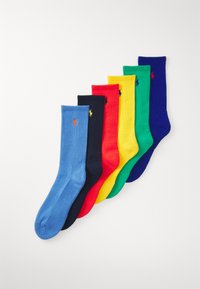 SOLIDS CREW SOCK 6 PACK - Sokker - red/dark blue/green