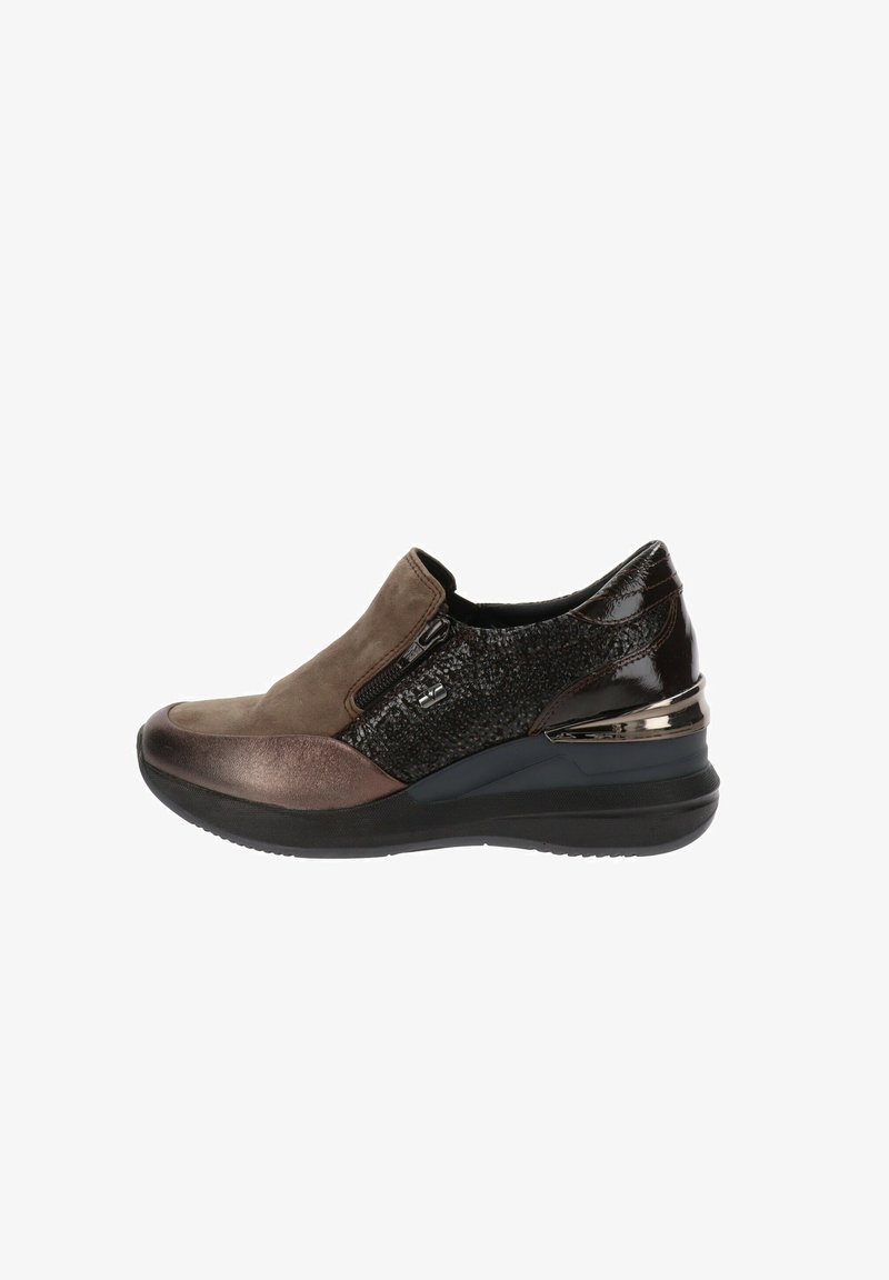Baskets hautes - GEOX - Femme - Cuir - Compensé - Taupe Taupe Baskets hautes - GEOX - Femme - Cuir - Compensé - Taupe Taupe