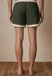 Reiss REGULAR FIT - BALLER CHÉ STRIPE - Zwemshorts - pine green