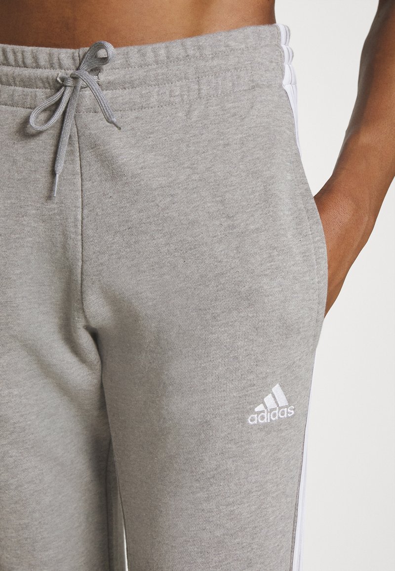 grey 3 stripe adidas joggers