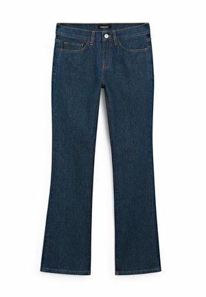 Massimo Dutti LOW-RISE BOOT-CUT - Bootcut jeans - mottled dark blue