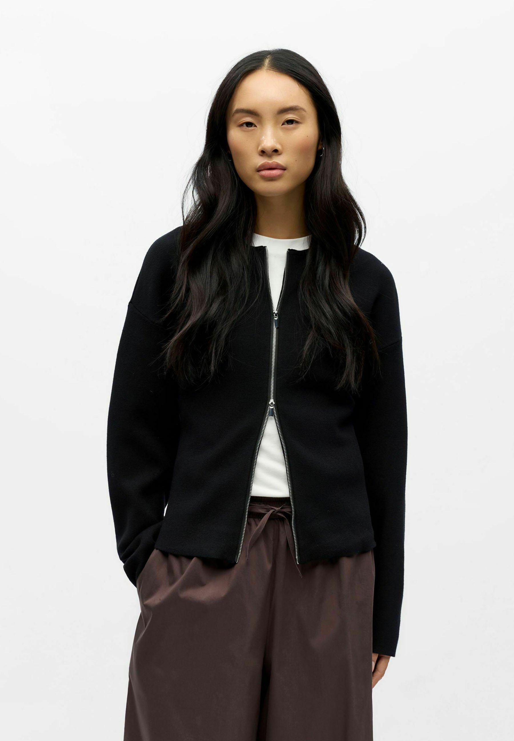 Object Zip-up - Cardigan - black - Zalando.co.uk