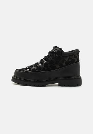 COACH BRADLEY SIGNATURE HIKER - Lace-up ankle boots - black