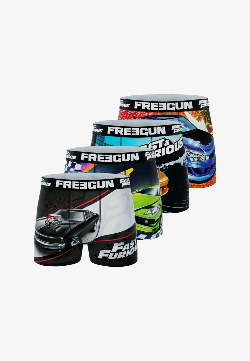 Freegun 4 PACK PRINTED FAST AND FURIOUS - Boxers - noir blanc gris vert bleu orange