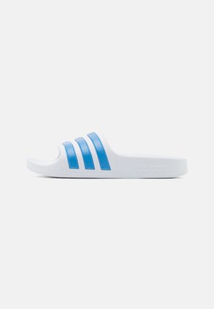 ADILETTE AQUA UNISEX - Sandales de bain - footwear white/blue fusion metallic