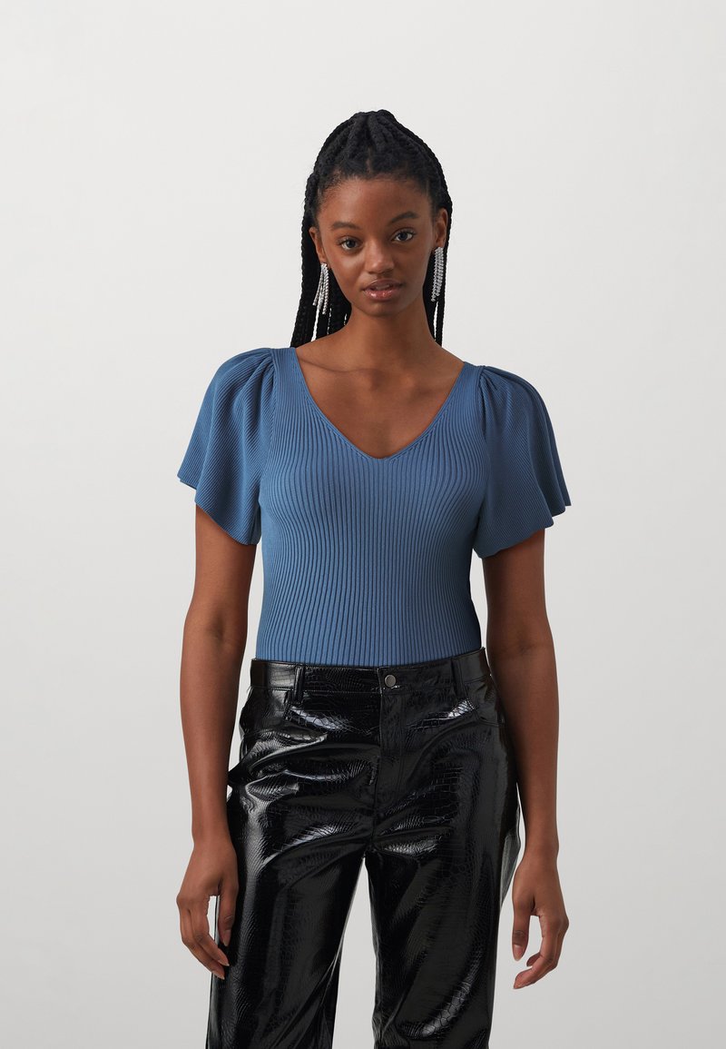 ONLY ONLLEELO BACK - T-shirts print - vintage indigo