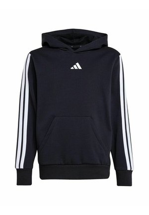 adidas Performance 3STRIPES - Felpa con cappuccio - black/white