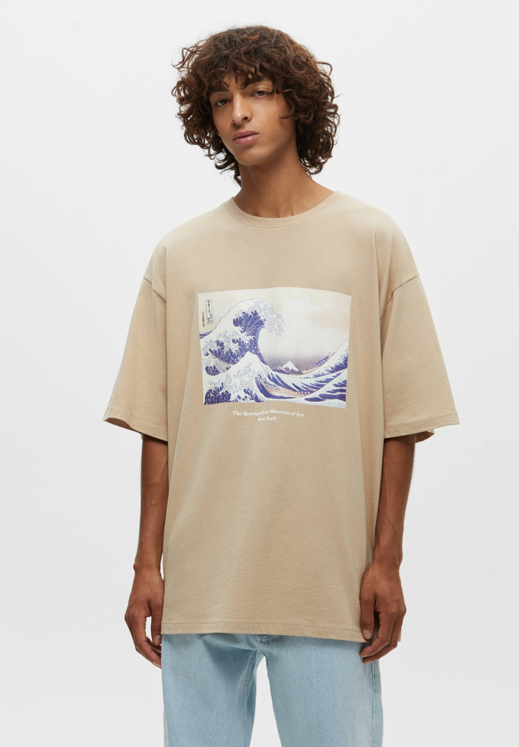 pull and bear brown t shirt