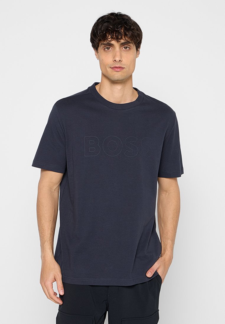Boss T-shirt print donkerblauw Boss T-shirt print donkerblauw
