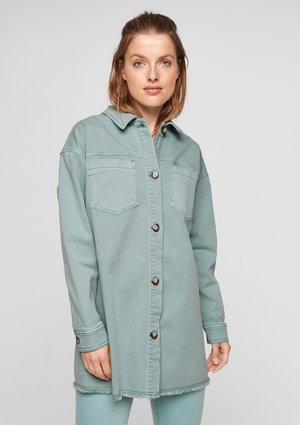 SURCHEMISE A FRANGES - Kurtka jeansowa - light green