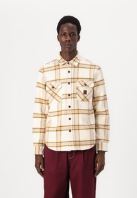Brixton BOWERY  - Overhemd - white cap/pinecone brown/saffron