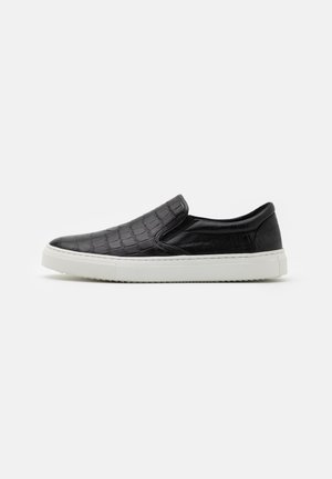 LEATHER UNISEX - Slippers - black