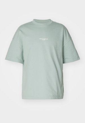 Jack & Jones JORSANTORINI TEE CREW NECK - T-shirts - gray mist