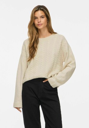 VILA, KNITTED PULLOVER VILIGA CABLE - Pullover - birch