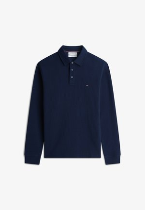 Tommy Hilfiger, LS WAFFLE REG POLO - T-shirt à manches longues - carbon navy