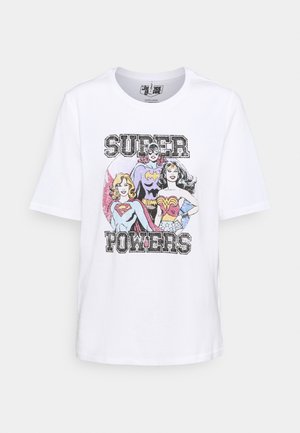 ONLJUSTICE LEAGUE LIFE BOXY - T-shirts med print - bright white