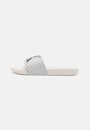 Calvin Klein Jeans SLIDE  - Chanclas de baño - bright white/black