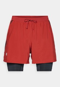 LAUNCH - Shorts 2 en 1 - earthen orange/black