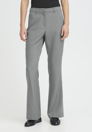 FAVA FLARED - Nadrágok - grey melange