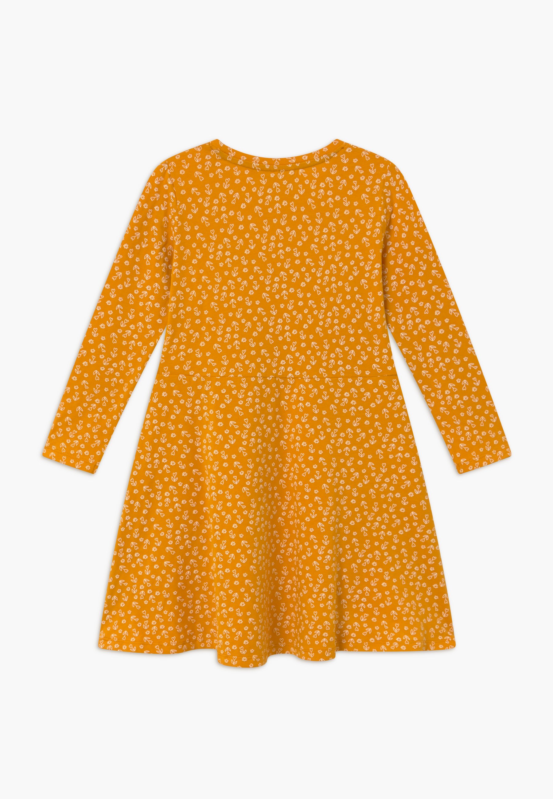 mustard jersey dress