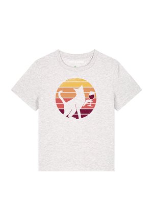 SUNSET KATZE - T-Shirt print - cool heather grey