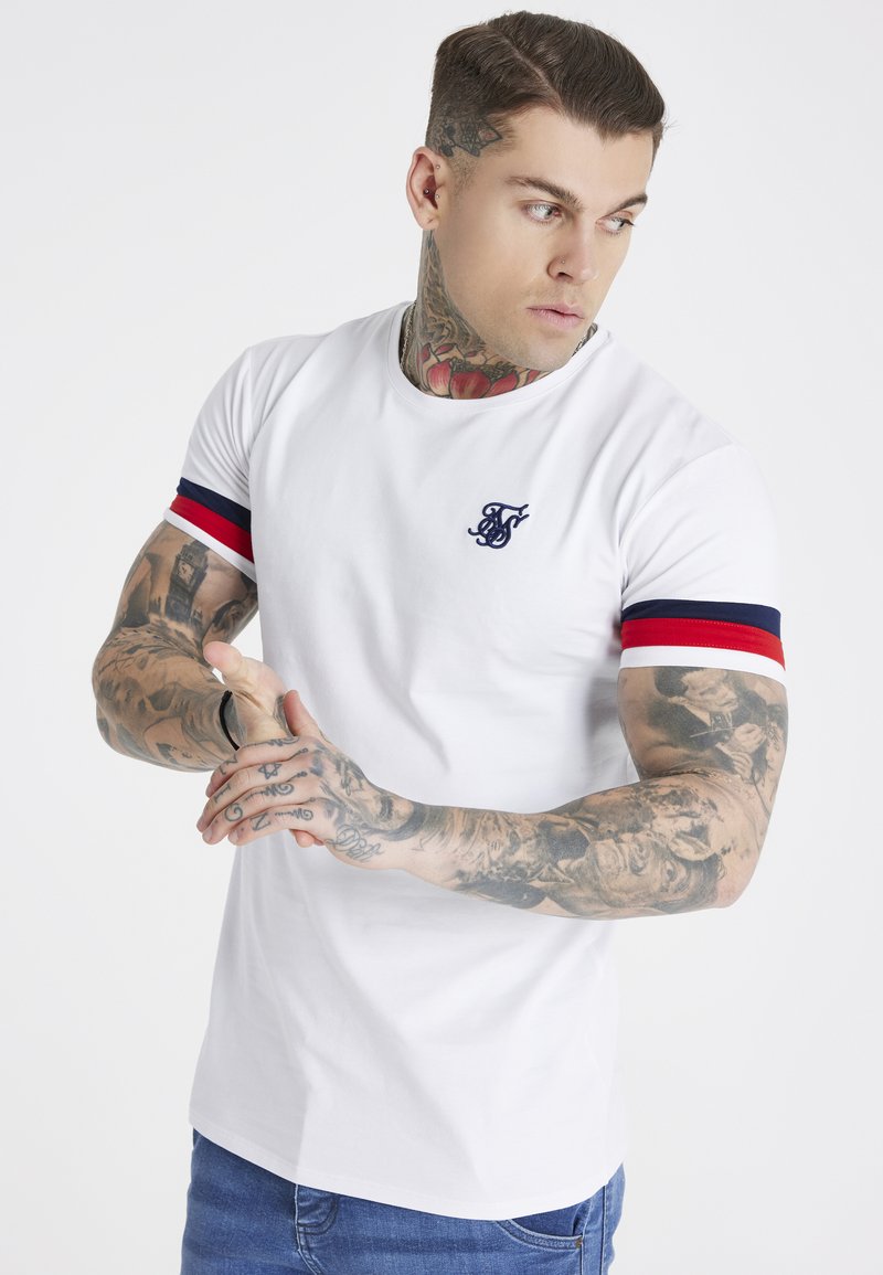 SIKSILK TOURNAMENT TEE Camiseta estampada white/blanco