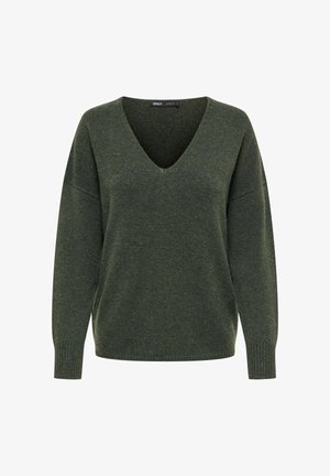 ONLY, ONLRICA LIFE L/S V-NECK PULLO KNT NOOS - Pullover - kambaba