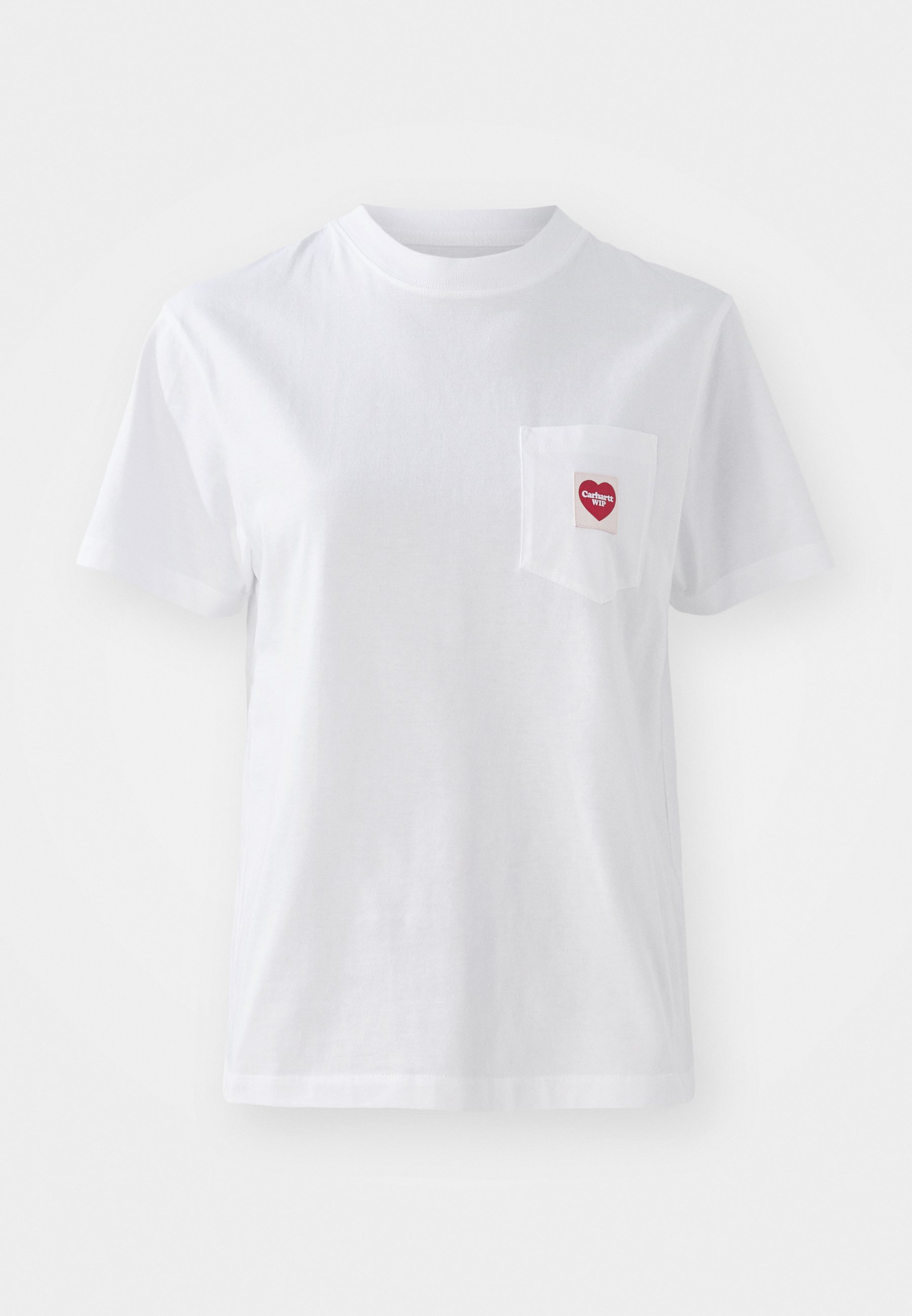 Carhartt WIP POCKET HEART - Basic T-shirt - white / red