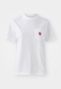 POCKET HEART  - Osnovna majica kratkih rukava - white / red