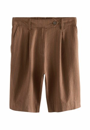 Next REGULAR FIT RICH CITY - Pantaloni scurți - brown orange stripe