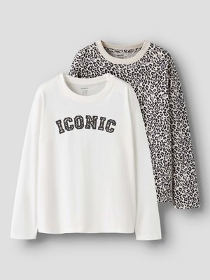 Name it VELDA 2 PACK TOP - Topper langermet - cloud dancer/pumice stone