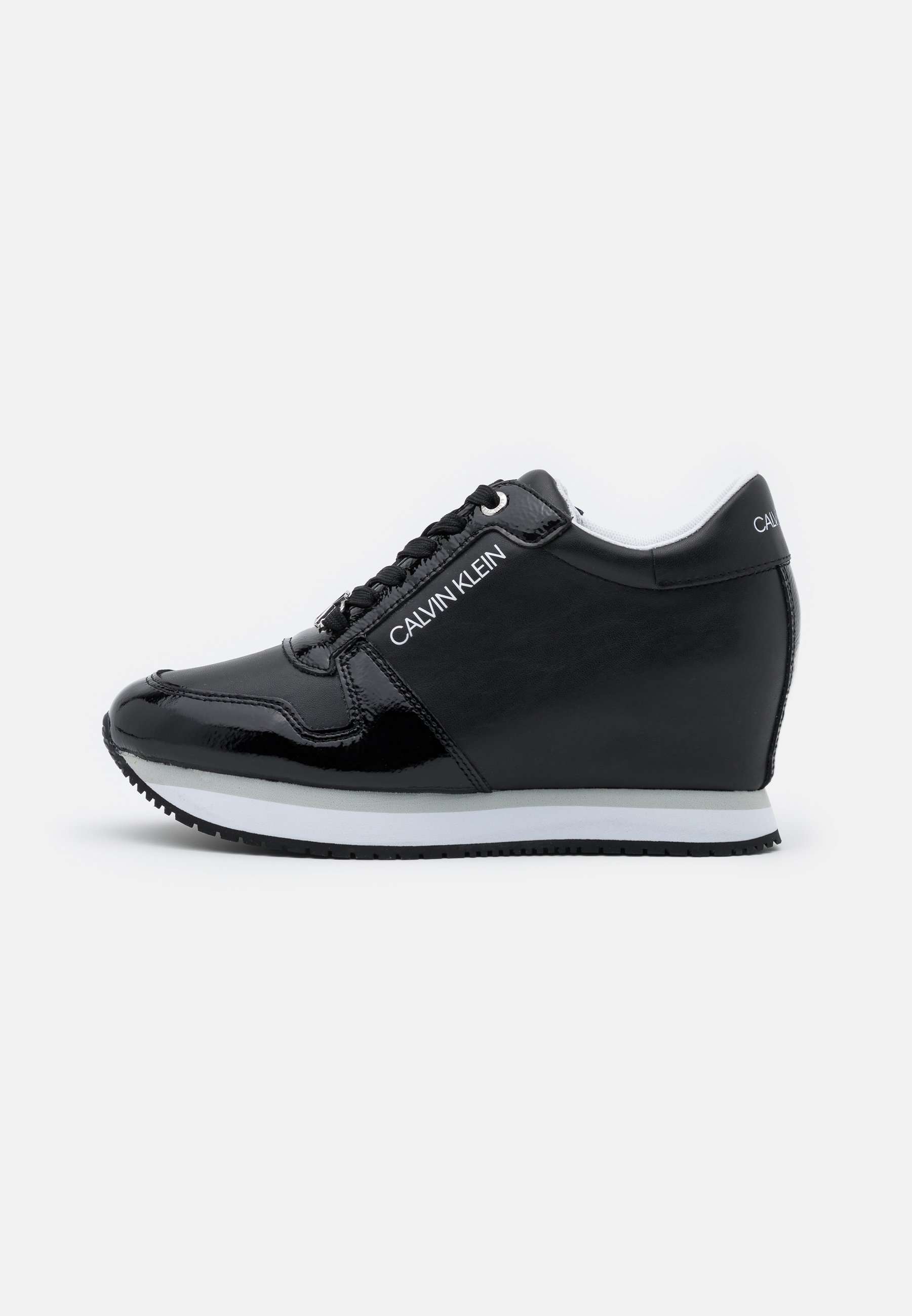 Calvin Klein Jeans WEDGE LACEUP - Sneakers laag - black/Zwart - Zalando.nl