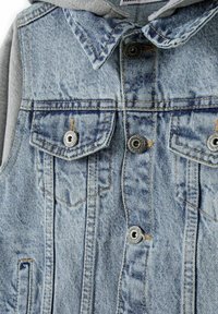 MINOTI FLEECE HOOD AND SLEEVES - Džinsinis švarkelis - light blue denim