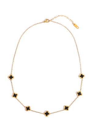 NTHIRTYTHREE SCHWARZE BLUME HALSKETTE UNISEX - Halskette - gold-coloured black