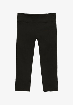 PULL&BEAR, SLIM-FIT WITH WIDE WAISTBAND - CAPRIS - Pantalon classique - black