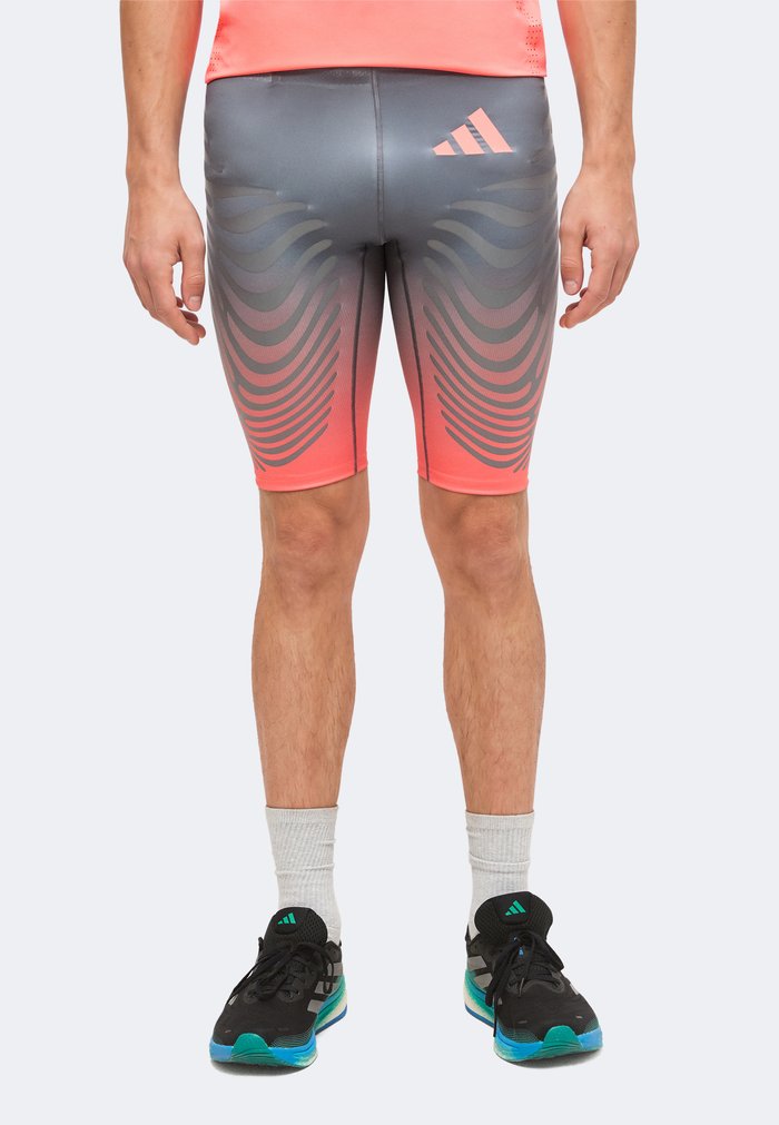 adidas PRO - Short running tights - onix/solar turbo
