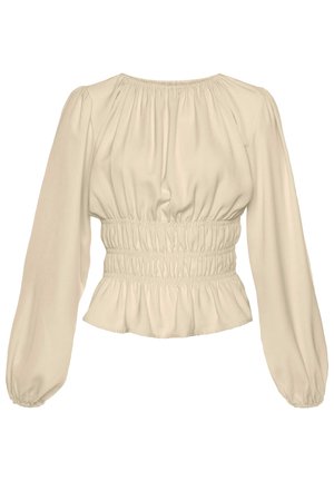 LANGARM - Bluse - creme